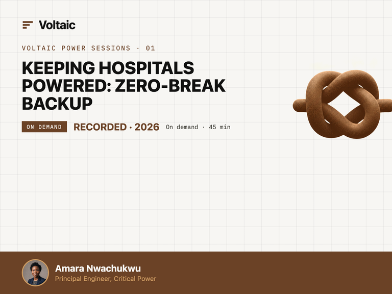 Keeping hospitals powered: zero-break backup
